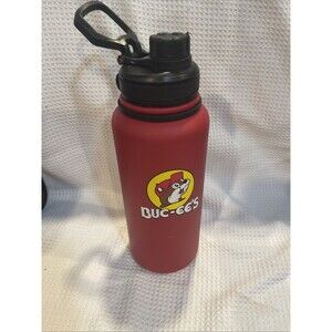 Buc-ees Yukon Outfitters Surge Water Bottle 32 oz Red Stainless Insulated